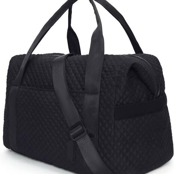 Large Gym Bag with Yoga Mat Buckle, Weekender Overnight Bag for Women, Travel Du